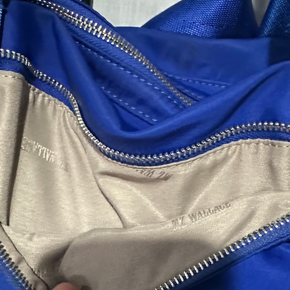 MZ Wallace New York Royal Blue Nylon Large Bag Zipper Shoulder/Handbag - Picture 9 of 13